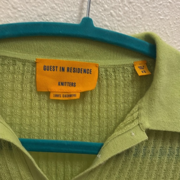Guest in Residence Kintwear Light Green cashmere Polo - Picture 3 of 4